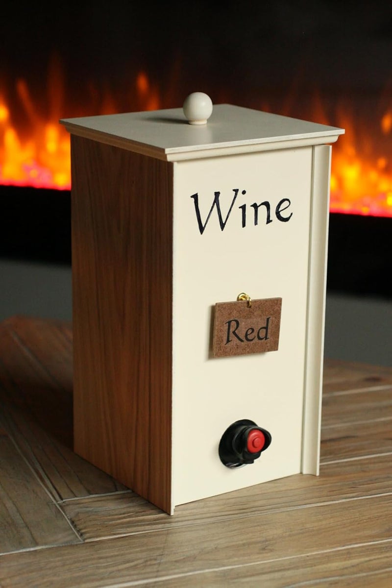 Handmade Box wine dispenser box wine holder box wine cover wine dispenser - Image 4